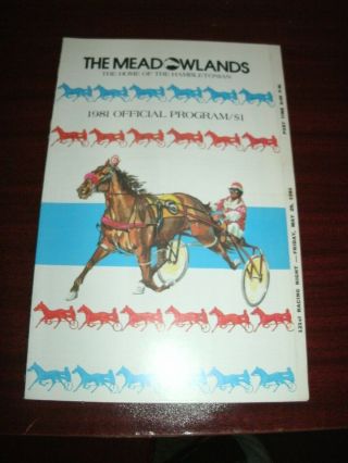 1981 Meadowlands Harness Racing Program - Saturday - Big 3 Yr.  Old Trot - Unmarked