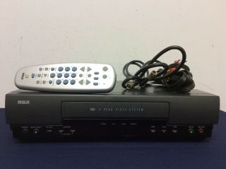 Rca Vr503a Vcr Video Cassette Recorder Vhs Player W/ Remote 4 Heads