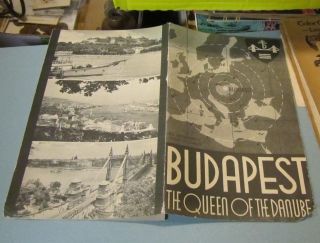 1938 Pre Wwii Budapest Hungary The Queen Of The Danube Travel Brochure Hotels