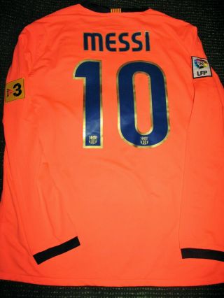 Authentic Messi Barcelona Jersey 2009 2010 Shirt Camiseta Trikot Argentina Ls L
