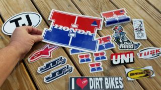 Vintage Honda Motocross Stickers/graphics Assorted Set