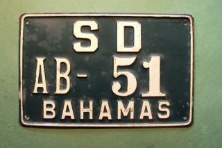 Bahamas - Caribbean - Abaco - Self Drive License Plate From 1990s