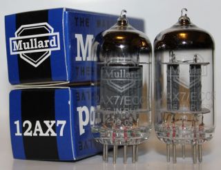Matched Pair Mullard 12ax7 / Ecc83 Pre - Amp Tubes,  Brand