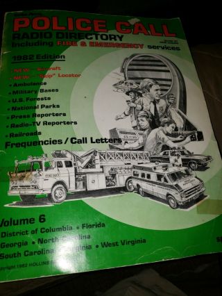 Vintage Radio Shack Police Call Radio Directory - 1982 Edition Volume 6