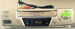 Sanyo Vwm - 690 4 Head Hi - Fi Stereo Vhs Vcr Player Recorder And