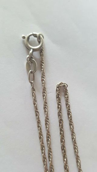 Vintage Solid Silver 925 Chain Prince Of Wales Necklace 20 "