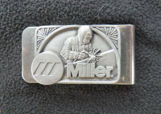 Vintage Miller Welder Pocket Money Clip,  Advertising