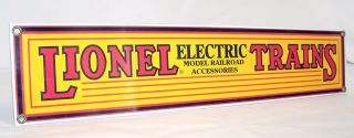 Heavy Enamel Lionel Electric Trains Advertising Sign 16.  75 " X 3.  5 "