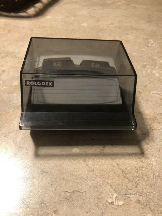 Vintage S - 300c Rolodex Covered Address And Phone Card Holder With Cards