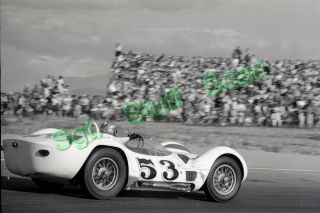 1960 Sports Car Racing Photo Negative Bill Krause Maserati Ford Vs Ferrari Era