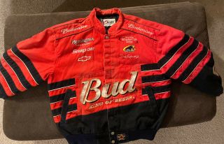 Chase Authentics Budweiser Dale Earnhardt Jr.  Nascar Jacket Size M