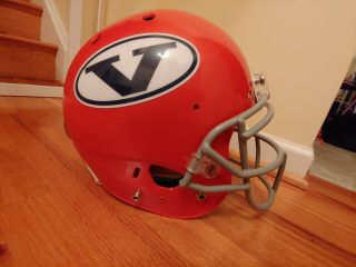 Uva Virginia Cavaliers 1968 Throwback Game Worn Orange Football Helmet