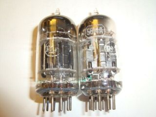 One Matched Heavy Duty 5814a Tubes,  Rca,  Black Plate,  Ratings 105/105