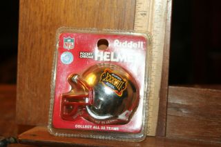 Riddell Pocket Chrome Helmet Bowl Xxxviii 2004 Package Panthers Patriots