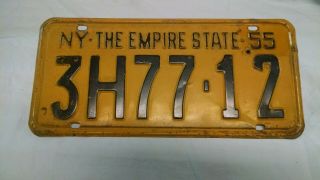 1955 York State License Plate
