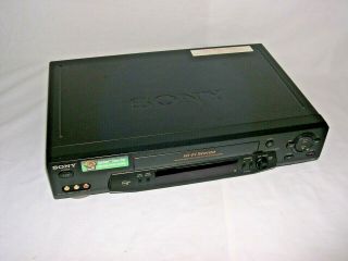 Sony Slv - N71 Vcr 4 - Head Video Cassette Recorder Vhs Player Hifi No Remote