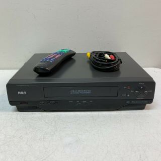Rca Vr501a Vcr 4 Head Vhs Player W/remote & Av Cables And