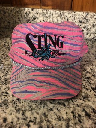 Wcw Wrestling Sting Fatal Encounter Zubaz Hat ; Wwf Wwe Aew Ecw