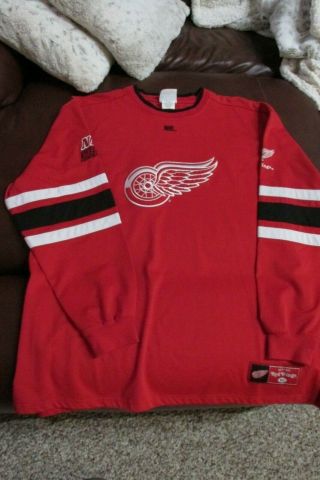 Vintage Nhl Detroit Red Wings Jersey Lee Sport Xl Western Conference Hockey