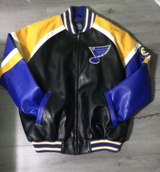 St.  Louis Blues Men’s Faux Leather Jacket