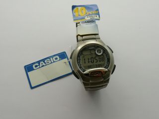 Vintage Casio Duel Time 5 Alarm Countdown Timer Quartz Gents Watch Old Stock