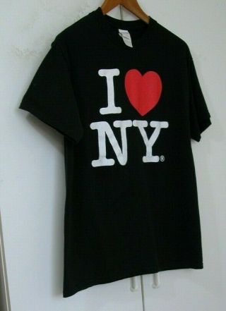 Vintage I Love Ny York Black Gildan T Shirt S Small