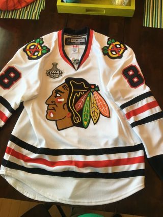Chicago Blackhawks Patrick Kane Reebok Hockey Jersey Size 50 White Authentic
