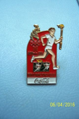 1996 Olympic Torch Relay - Coca - Cola Pin