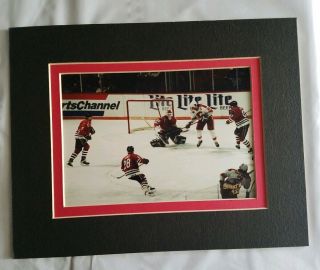 1992 Nhl Vintage Chicago Blackhawks Vs Calgary Flames Hockey Photo 8×10 Schuth