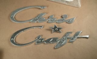 Chris Craft Emblems Vintage Chrome Metal