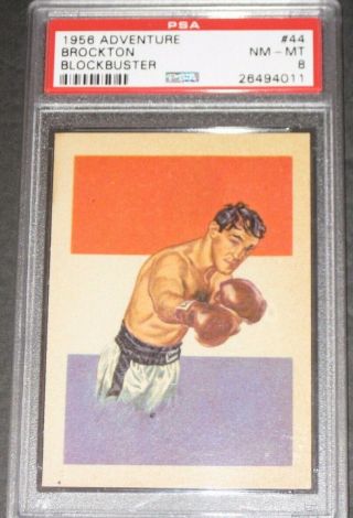 1956 Adventure Rocky Marciano Boxing Card Psa 8 Nm - Mt 44 The Ring Collectible