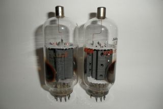 Tests Nos Matched Pair Rca 6lq6/6je6 Power Tubes Gray Plates " Oo " Side Getters