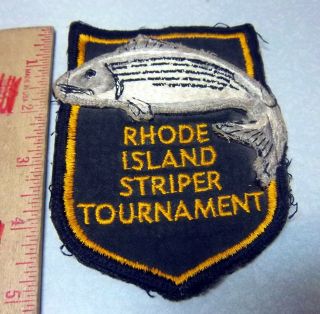 Rhode Island Striper Tournament Fishing Embroidered Patch,  But Interesting