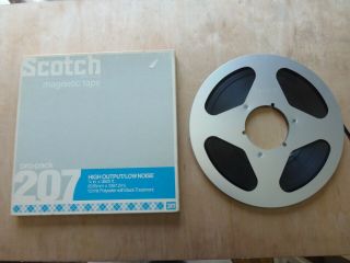 Scotch 207 101/2 " X 1/4 Reel To Reel Tape Scotch Metal Reel Origbox 10.  5 Nab Hub