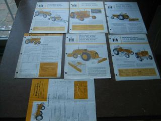 Vintage International Harvester Cub Tractor/equip Sales Brochure/spec Sheets (7)