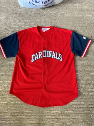 Vintage Starter Red Mlb St.  Louis Cardinals Mark Mcgwire Jersey Sz Xl