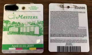 2019 Masters One (1) Badge Tiger Woods Winner Golf Augusta National