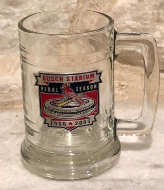 St.  Louis Cardinals Busch Stadium Final Season 1966 - 2005 Commemorative Glass Mug