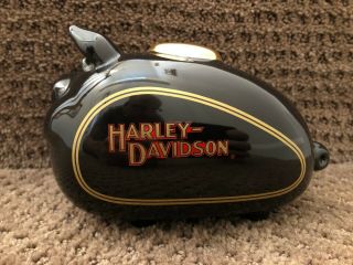 Harley Davidson Ceramic Gas Tank Piggy Bank 2002