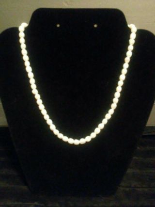 Vintage Estate Freshwater Baroque White Pearl Necklace 16 1/2 " - 19 ",  Bridal,  Real