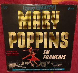 Vintage Walt Disney’s “mary Poppins” Vinyl En Français