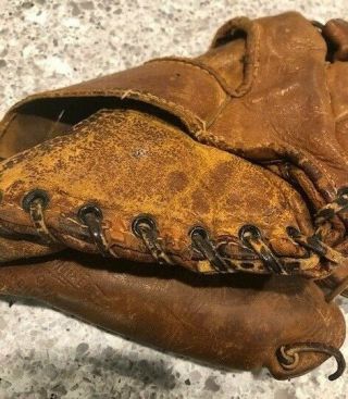 Dick Wakefield vintage Wilson Baseball Glove RHT,  1940 ' s Detroit Tigers Yankees 3