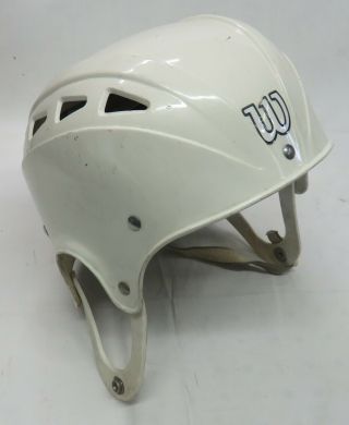 Vintage Wilson Hockey Helmet H - 8120 White Size 7 1/4 - Made In Usa -