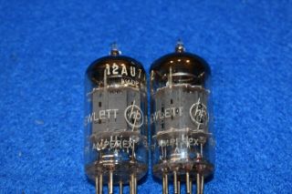 12au7 Ecc82 Amperex For Hewlett Packard Audio Receiver Vacuum Tubes Pair