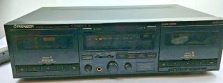 Pioneer Ct - W530r Sync Recording Stereo Double Dual Cassette Tape Deck W Dolby Nr
