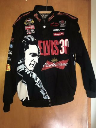Dale Earnhardt Jr Budweiser Elvis Chase Authentics Nascar Jacket Size Medium