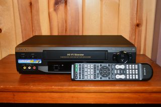 Sony Slv - N51 Vcr Vhs Player/recorder With Remote Great