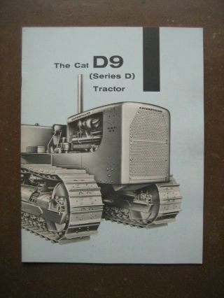 Vintage 1956 Caterpillar D9 Tractor Sales Brochure Dozer