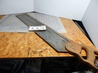 Vintage Warranted Superior Back Saw,  Miter Saw,  25 " Blade