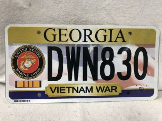 2010’s Georgia Marine Veteran Vietnam War License Plate